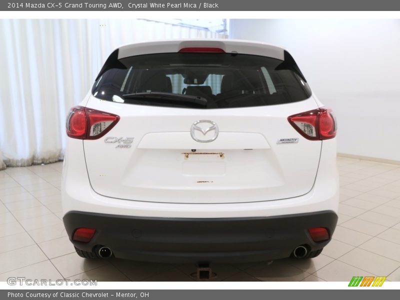 Crystal White Pearl Mica / Black 2014 Mazda CX-5 Grand Touring AWD