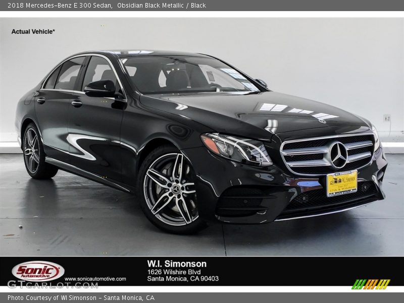 Obsidian Black Metallic / Black 2018 Mercedes-Benz E 300 Sedan