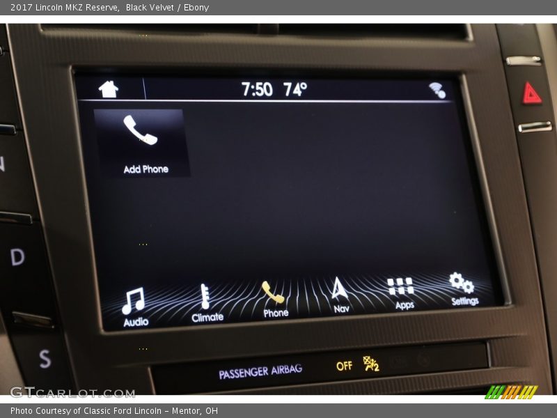 Black Velvet / Ebony 2017 Lincoln MKZ Reserve