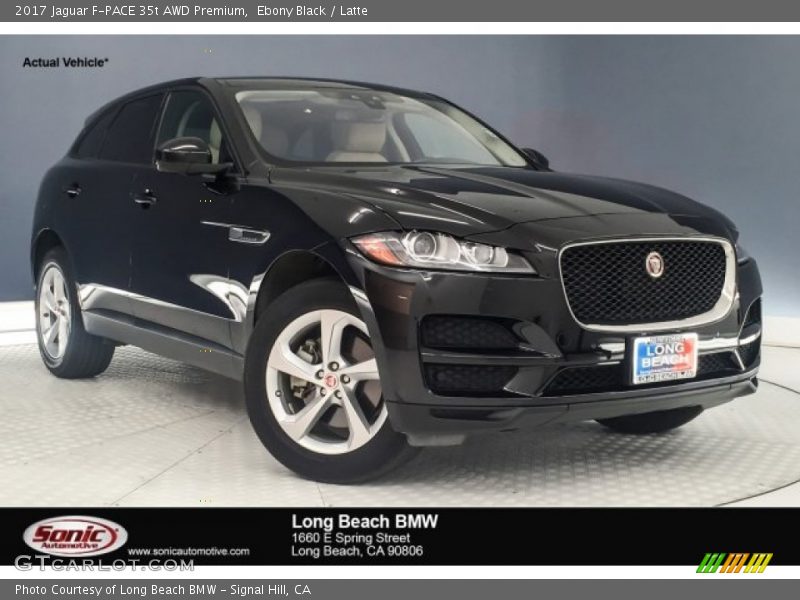 Ebony Black / Latte 2017 Jaguar F-PACE 35t AWD Premium