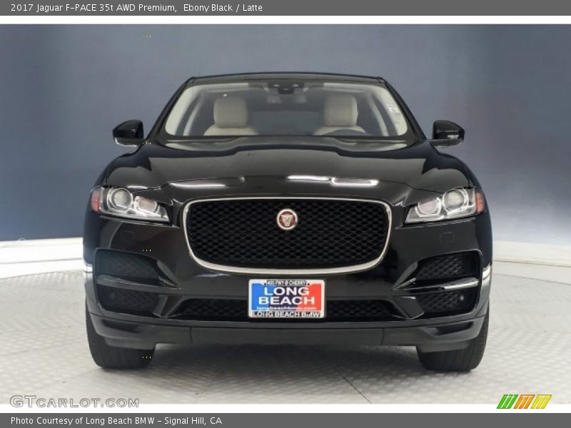 Ebony Black / Latte 2017 Jaguar F-PACE 35t AWD Premium