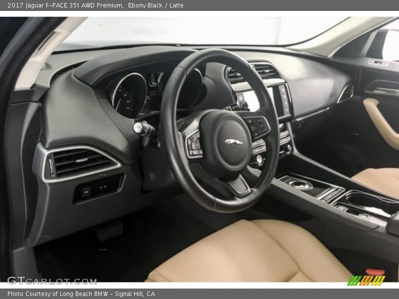 Ebony Black / Latte 2017 Jaguar F-PACE 35t AWD Premium