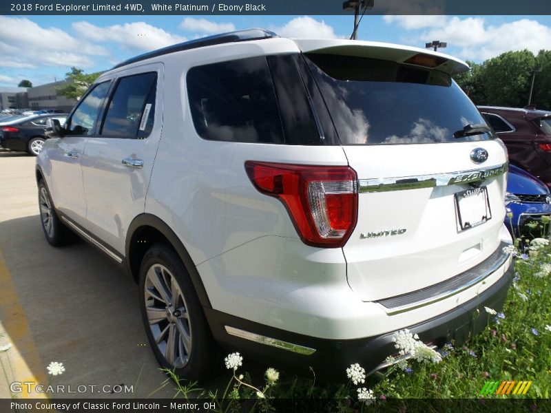 White Platinum / Ebony Black 2018 Ford Explorer Limited 4WD