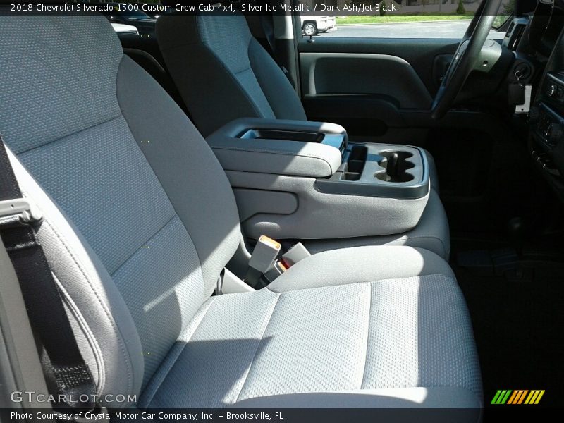 Silver Ice Metallic / Dark Ash/Jet Black 2018 Chevrolet Silverado 1500 Custom Crew Cab 4x4