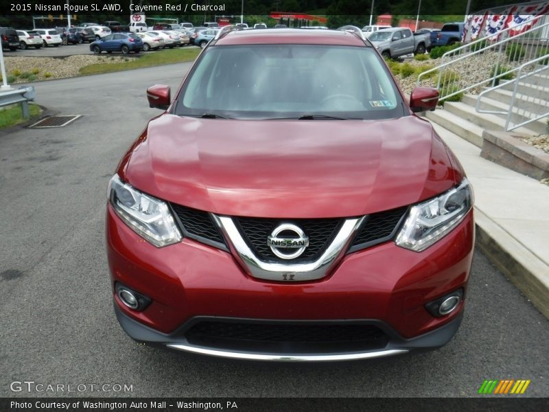 Cayenne Red / Charcoal 2015 Nissan Rogue SL AWD