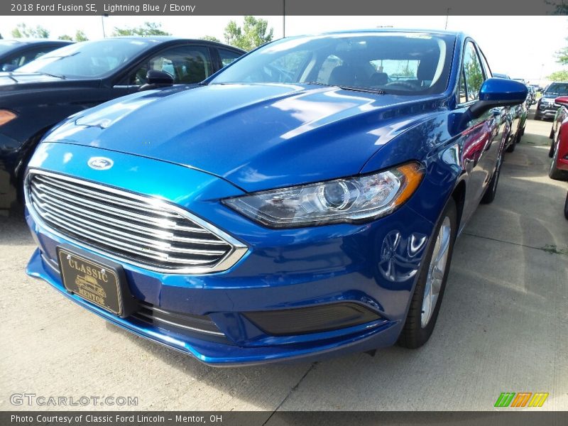 Lightning Blue / Ebony 2018 Ford Fusion SE