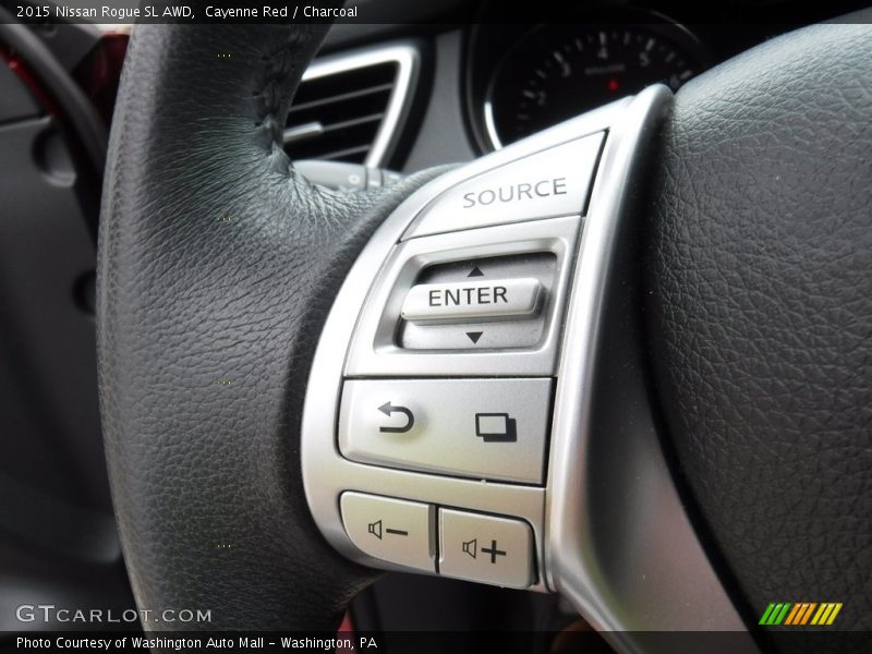 Cayenne Red / Charcoal 2015 Nissan Rogue SL AWD