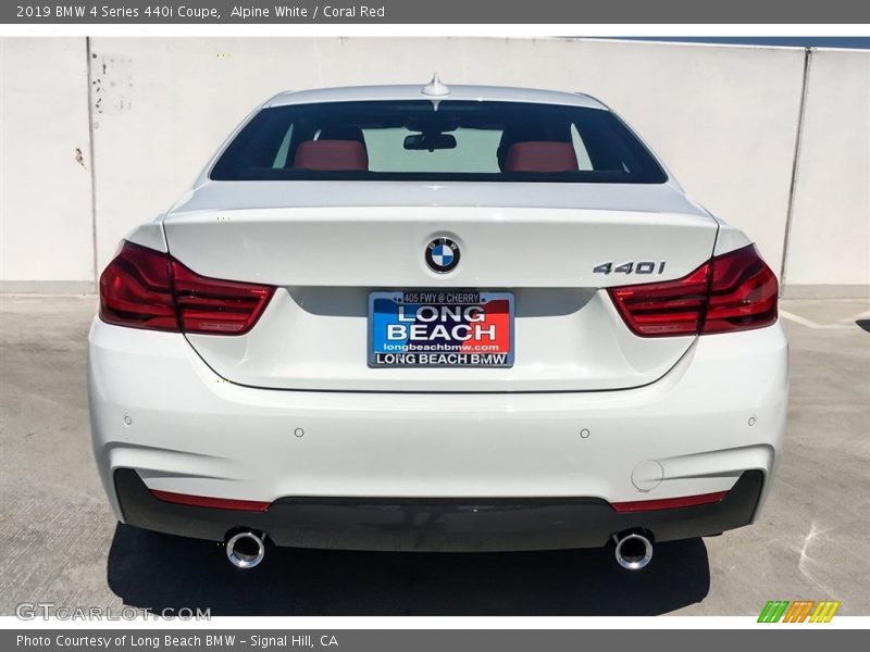 Alpine White / Coral Red 2019 BMW 4 Series 440i Coupe