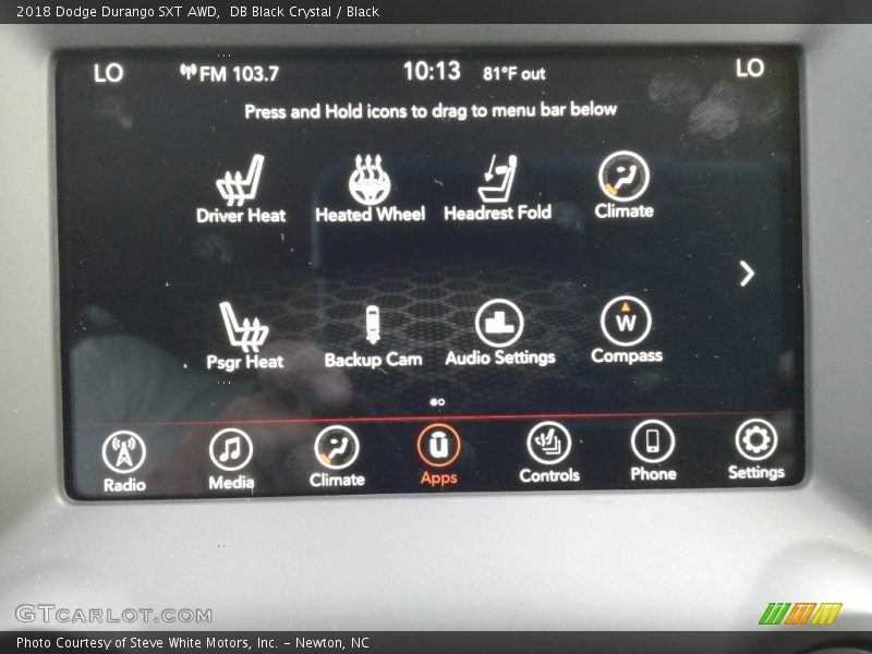 DB Black Crystal / Black 2018 Dodge Durango SXT AWD