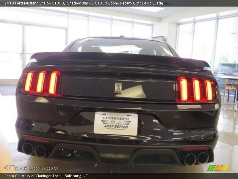 Shadow Black / GT350 Ebony Recaro Cloth/Miko Suede 2018 Ford Mustang Shelby GT350