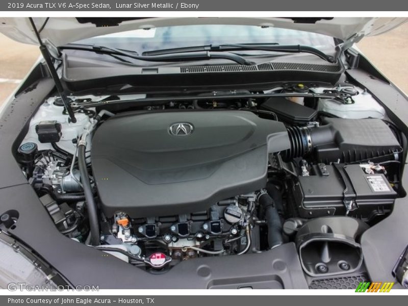 Lunar Silver Metallic / Ebony 2019 Acura TLX V6 A-Spec Sedan