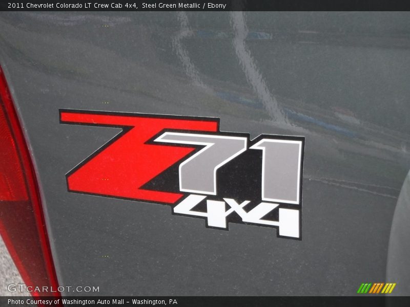 Steel Green Metallic / Ebony 2011 Chevrolet Colorado LT Crew Cab 4x4