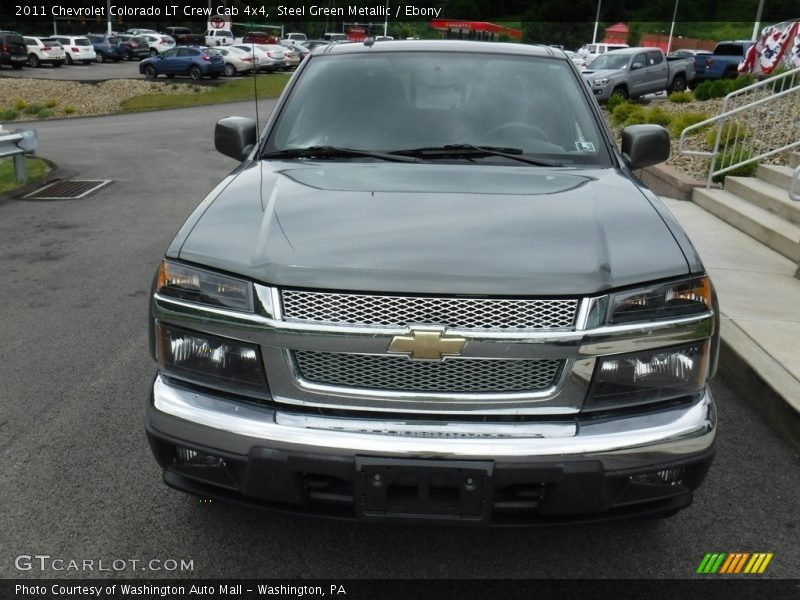 Steel Green Metallic / Ebony 2011 Chevrolet Colorado LT Crew Cab 4x4