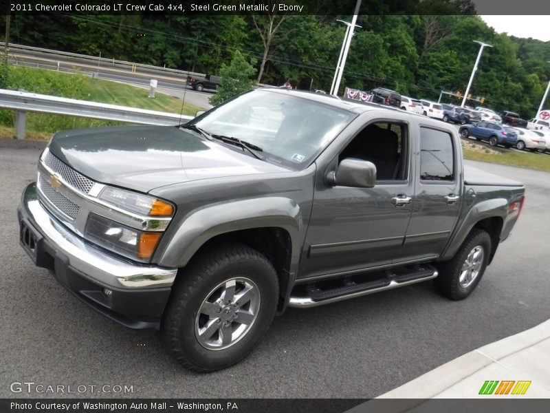 Steel Green Metallic / Ebony 2011 Chevrolet Colorado LT Crew Cab 4x4