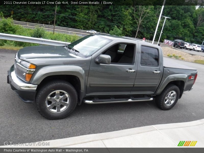 Steel Green Metallic / Ebony 2011 Chevrolet Colorado LT Crew Cab 4x4