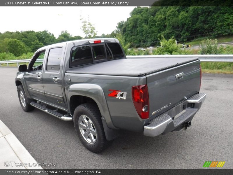 Steel Green Metallic / Ebony 2011 Chevrolet Colorado LT Crew Cab 4x4