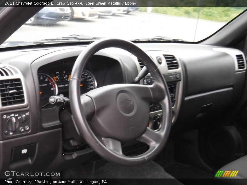 Steel Green Metallic / Ebony 2011 Chevrolet Colorado LT Crew Cab 4x4