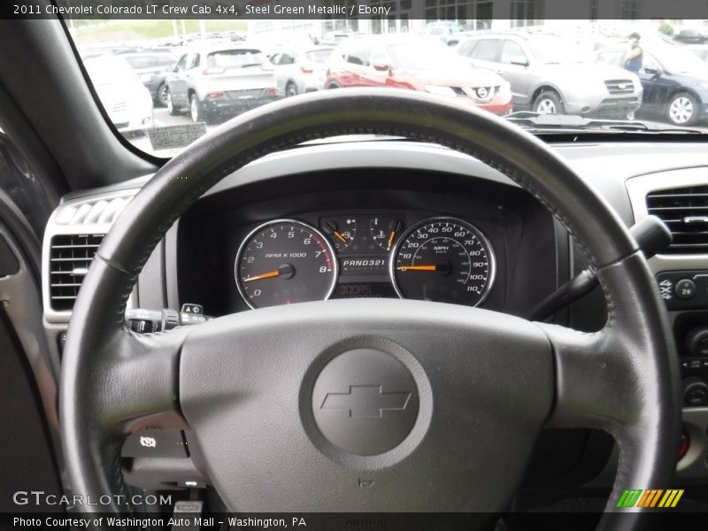 Steel Green Metallic / Ebony 2011 Chevrolet Colorado LT Crew Cab 4x4