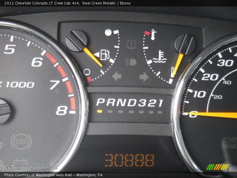 Steel Green Metallic / Ebony 2011 Chevrolet Colorado LT Crew Cab 4x4