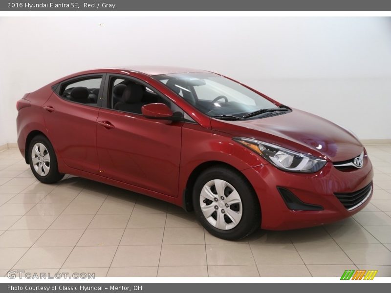 Red / Gray 2016 Hyundai Elantra SE
