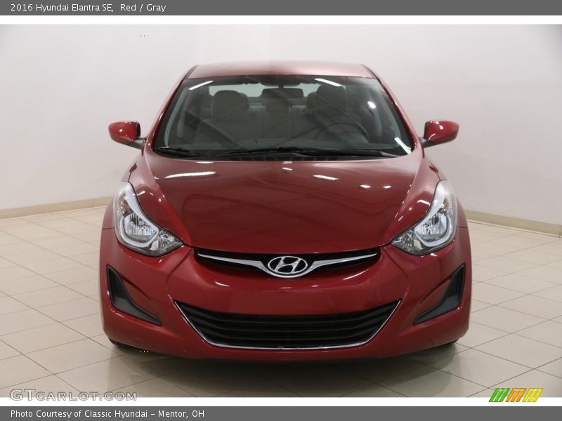 Red / Gray 2016 Hyundai Elantra SE