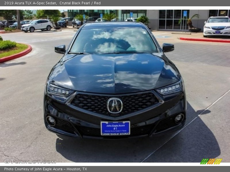 Crystal Black Pearl / Red 2019 Acura TLX A-Spec Sedan
