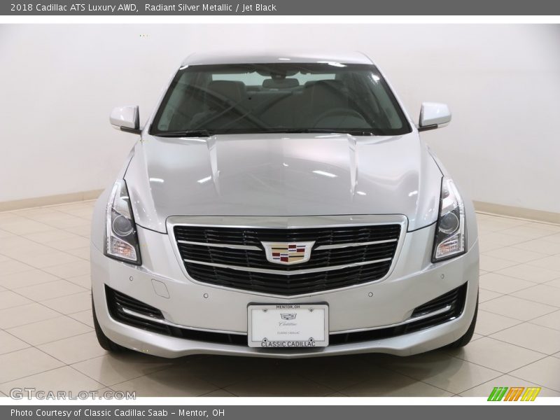 Radiant Silver Metallic / Jet Black 2018 Cadillac ATS Luxury AWD