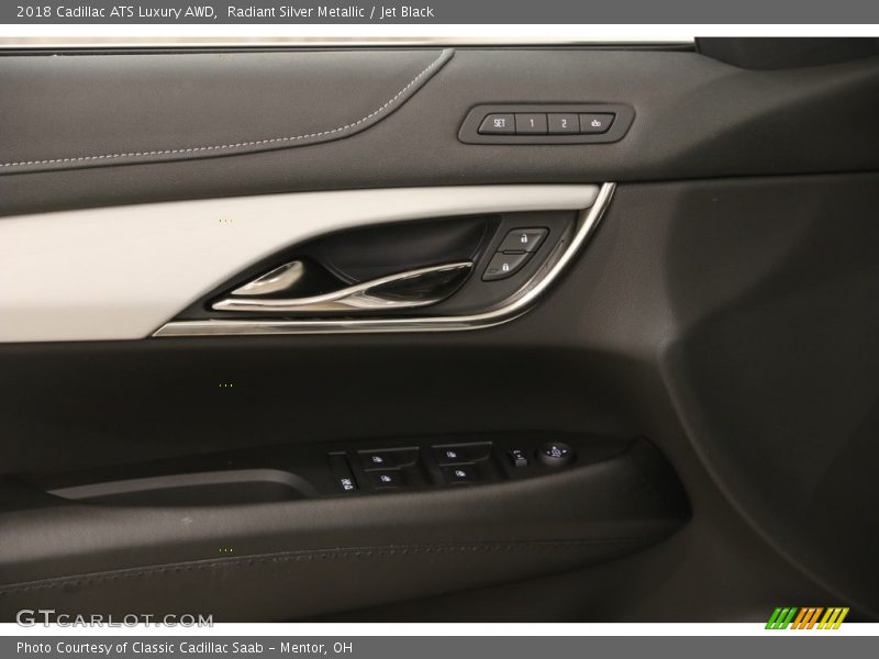 Radiant Silver Metallic / Jet Black 2018 Cadillac ATS Luxury AWD