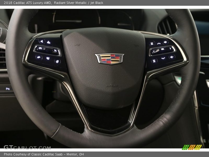 Radiant Silver Metallic / Jet Black 2018 Cadillac ATS Luxury AWD