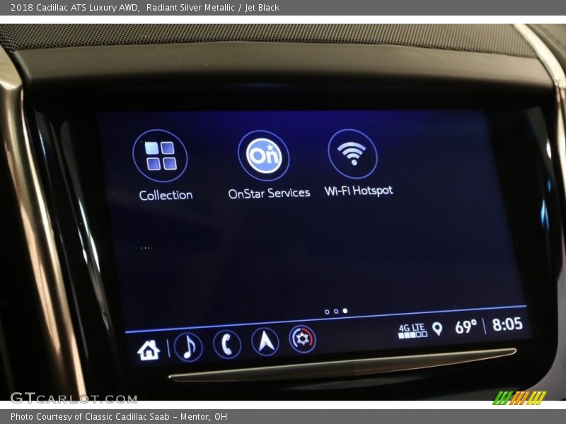 Radiant Silver Metallic / Jet Black 2018 Cadillac ATS Luxury AWD