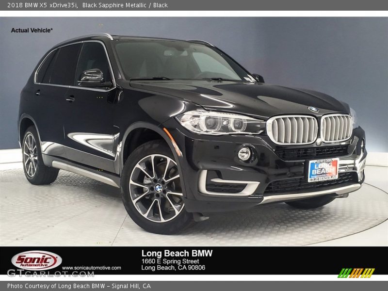 Black Sapphire Metallic / Black 2018 BMW X5 xDrive35i