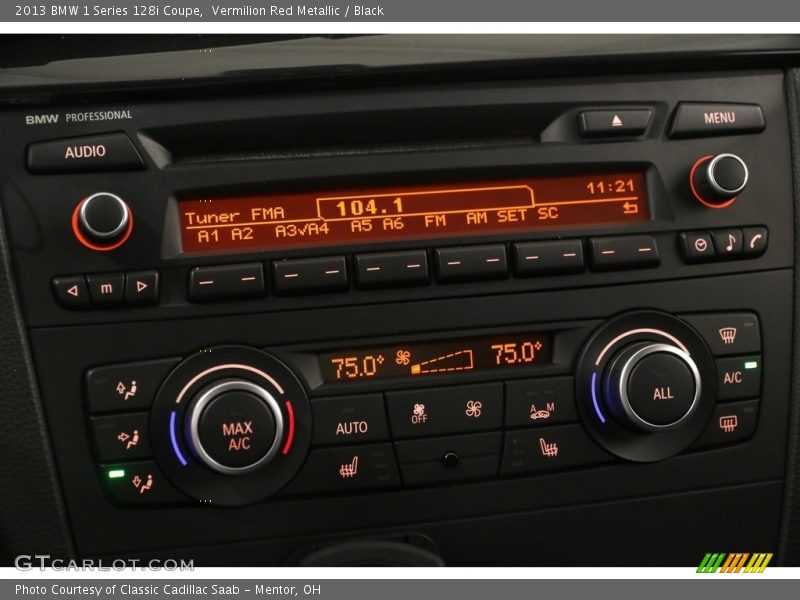 Vermilion Red Metallic / Black 2013 BMW 1 Series 128i Coupe