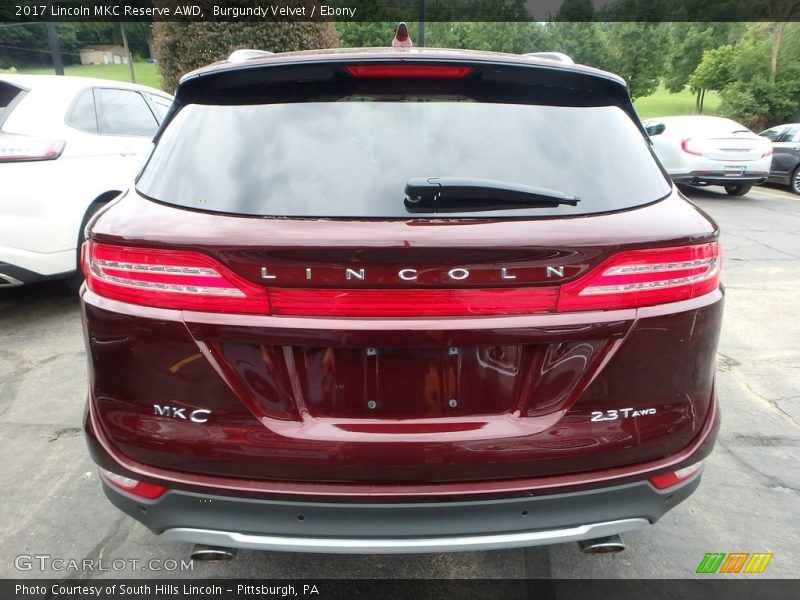 Burgundy Velvet / Ebony 2017 Lincoln MKC Reserve AWD