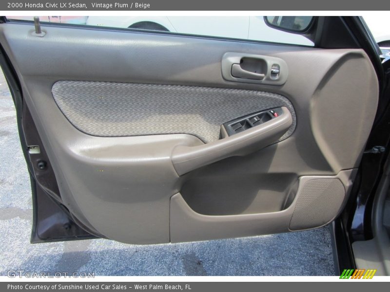 Vintage Plum / Beige 2000 Honda Civic LX Sedan