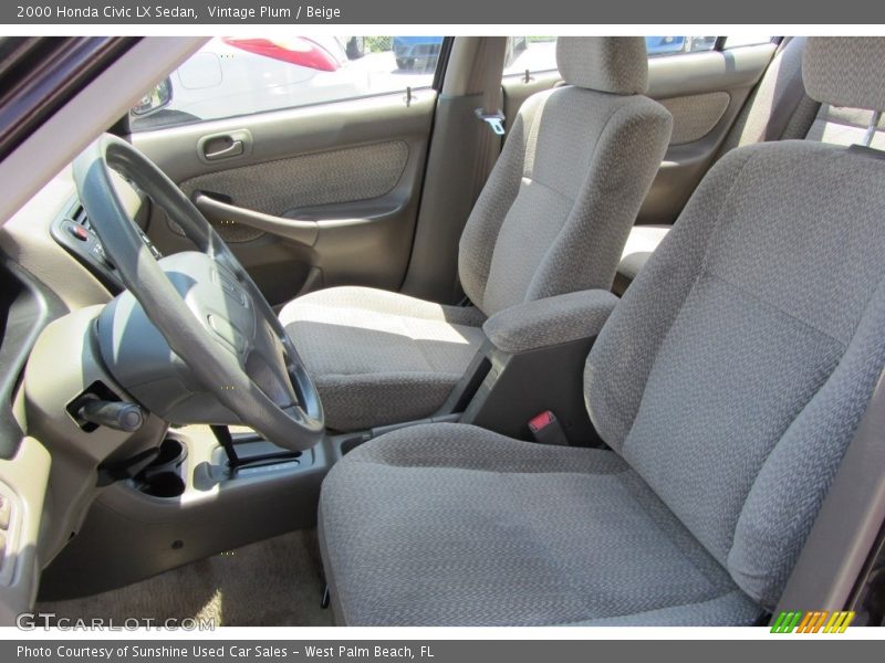 Vintage Plum / Beige 2000 Honda Civic LX Sedan
