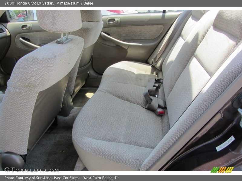 Vintage Plum / Beige 2000 Honda Civic LX Sedan