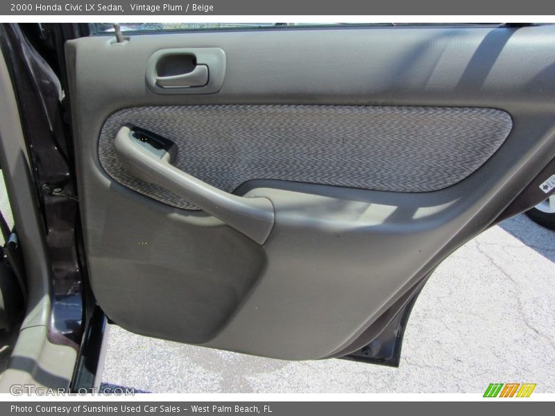 Vintage Plum / Beige 2000 Honda Civic LX Sedan