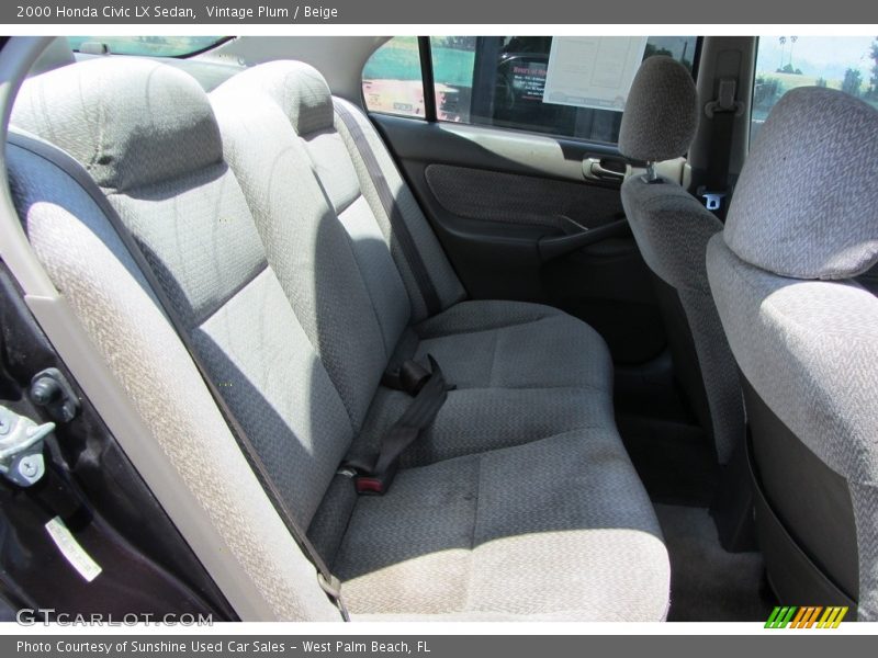 Vintage Plum / Beige 2000 Honda Civic LX Sedan