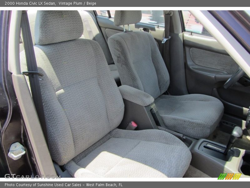 Vintage Plum / Beige 2000 Honda Civic LX Sedan