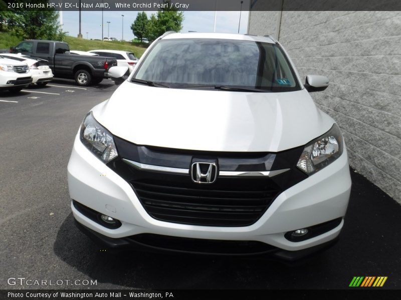 White Orchid Pearl / Gray 2016 Honda HR-V EX-L Navi AWD