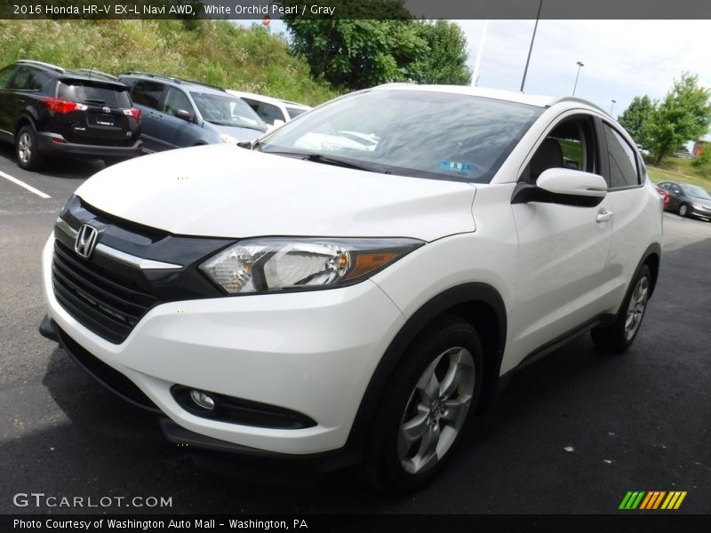 White Orchid Pearl / Gray 2016 Honda HR-V EX-L Navi AWD