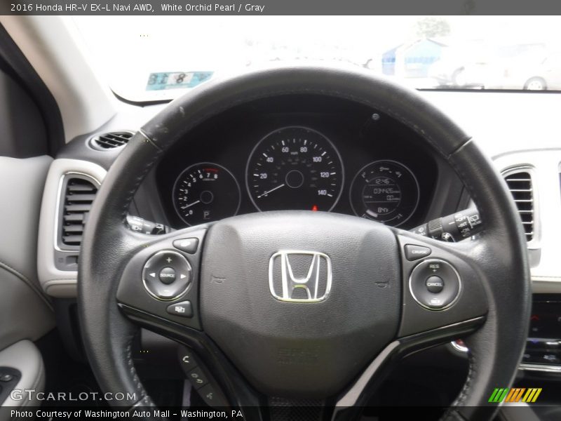 White Orchid Pearl / Gray 2016 Honda HR-V EX-L Navi AWD