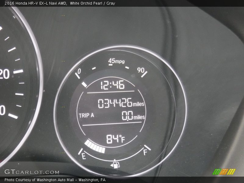 White Orchid Pearl / Gray 2016 Honda HR-V EX-L Navi AWD