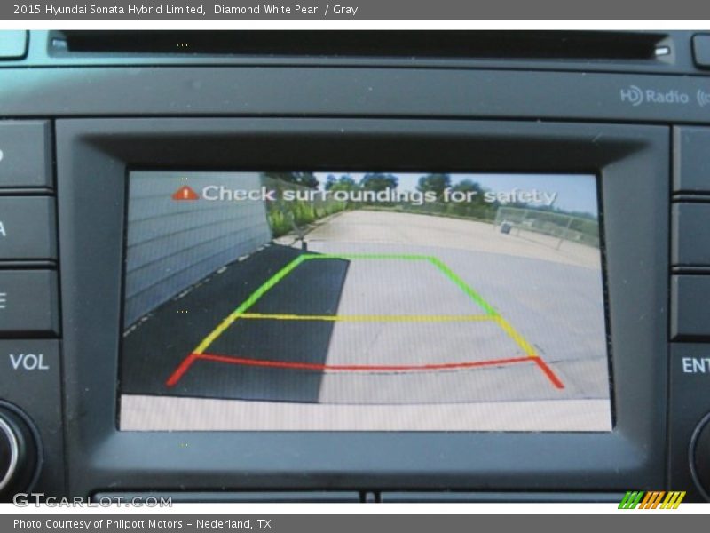 Diamond White Pearl / Gray 2015 Hyundai Sonata Hybrid Limited