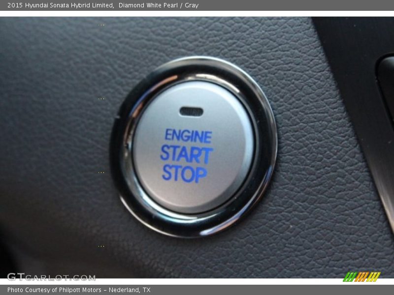 Diamond White Pearl / Gray 2015 Hyundai Sonata Hybrid Limited