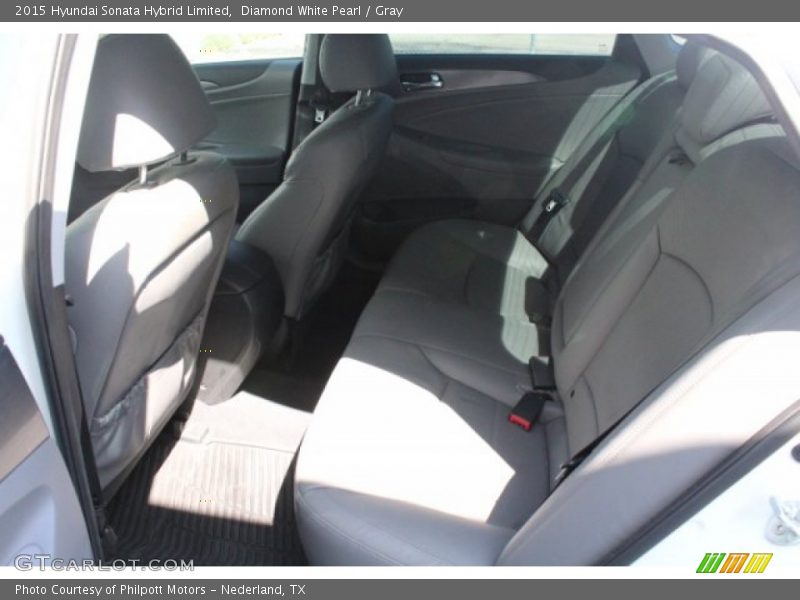 Diamond White Pearl / Gray 2015 Hyundai Sonata Hybrid Limited