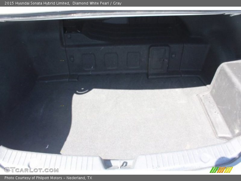 Diamond White Pearl / Gray 2015 Hyundai Sonata Hybrid Limited