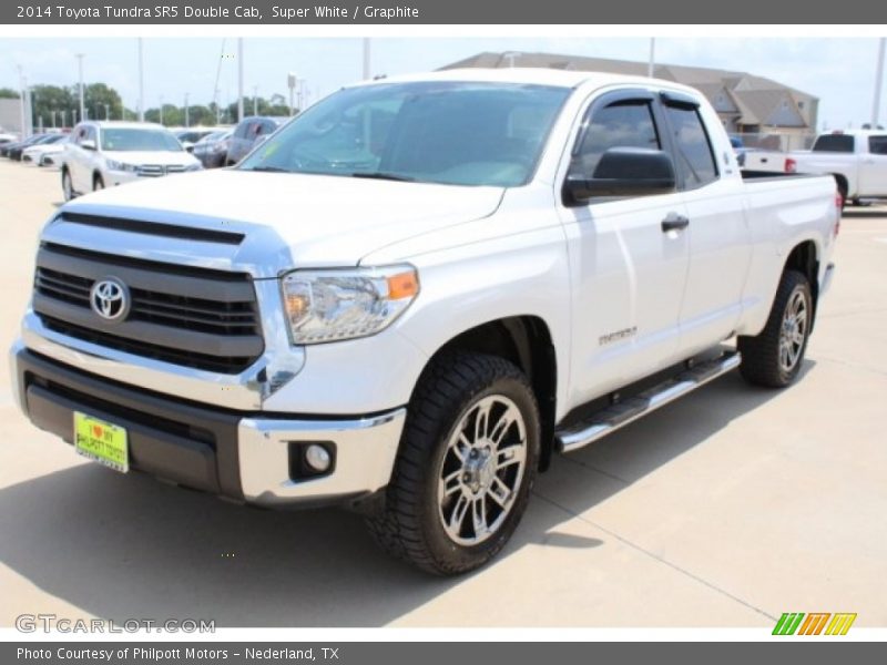 Super White / Graphite 2014 Toyota Tundra SR5 Double Cab