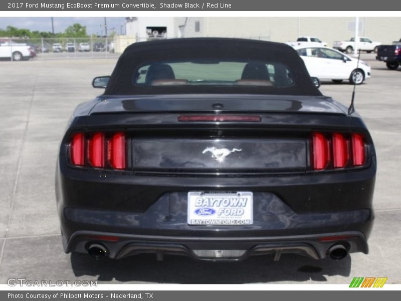 Shadow Black / Red Line 2017 Ford Mustang EcoBoost Premium Convertible