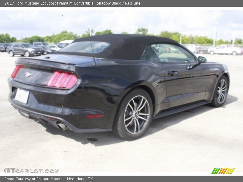 Shadow Black / Red Line 2017 Ford Mustang EcoBoost Premium Convertible